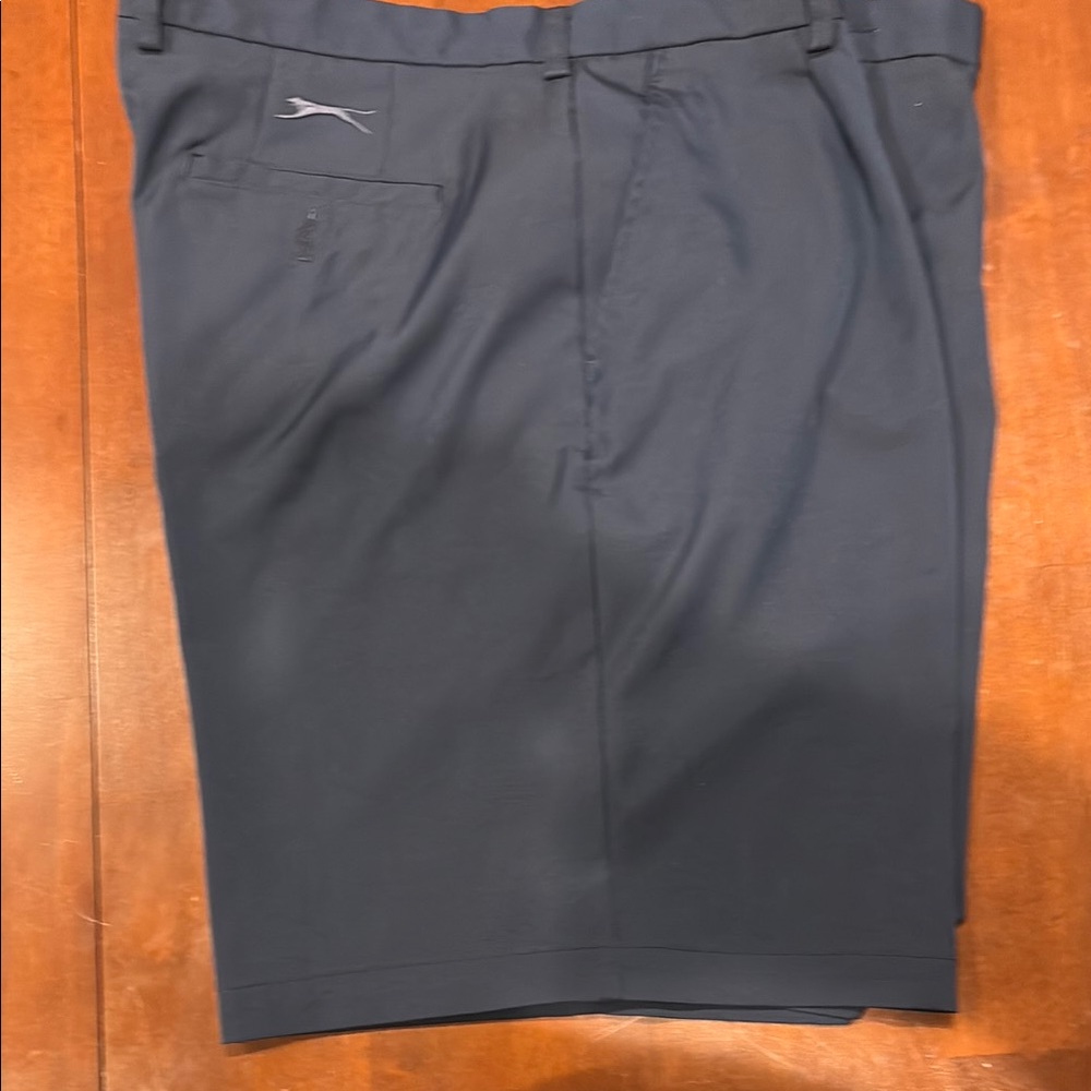 Slazenger Blue Athletic Shorts with Flat Front and Belt Loops